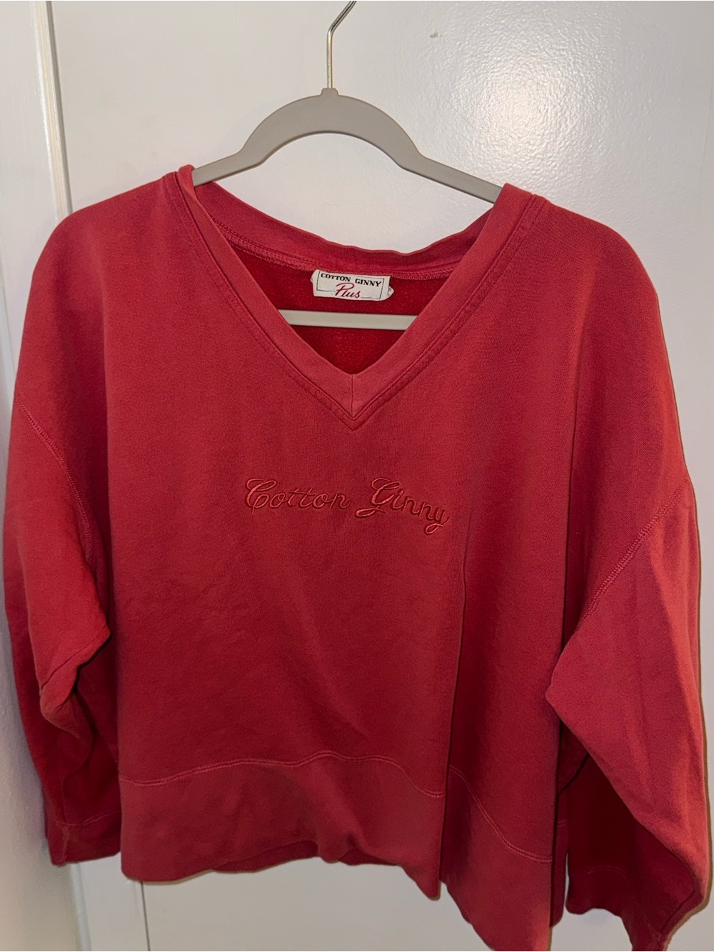 Vintage 90’s cotton Ginny v neck sweatshirt
